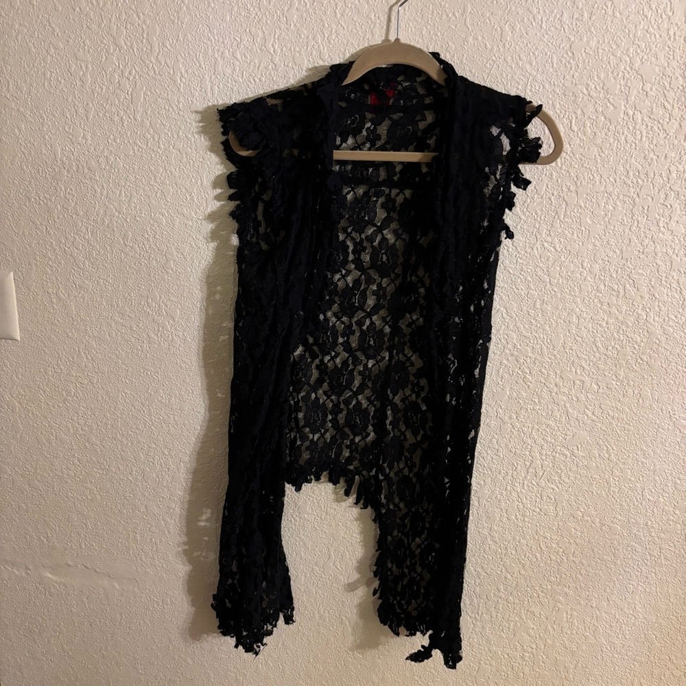 Christina Black Lace Top